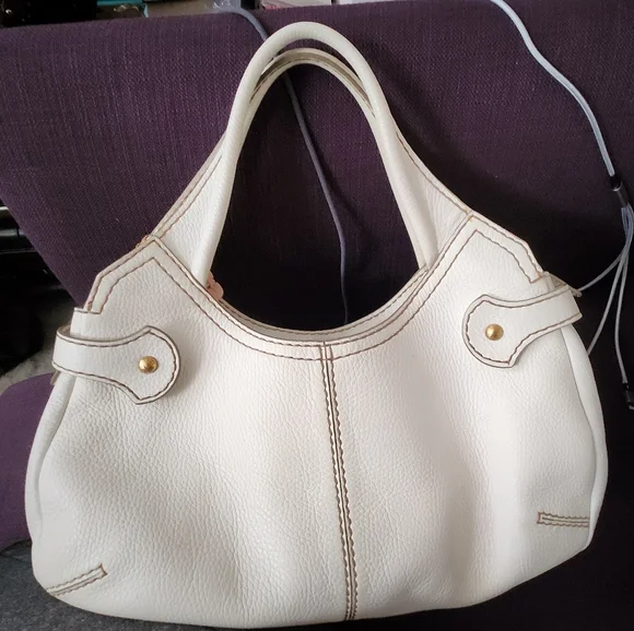 Tod's White Shoulder Bag with Curved Handles - Picture 2 of 3